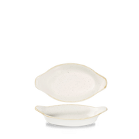 Naczynie owalne z uszami, małe, 210×113 mm, 260 ml | CHURCHILL, Stonecast Barley White