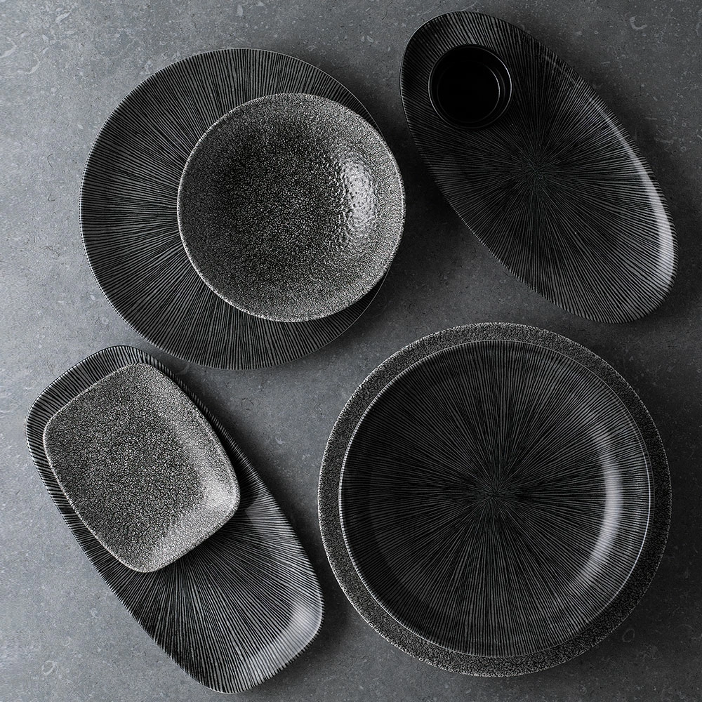 Miska coupe, 426 ml | CHURCHILL, Raku Quartz Black