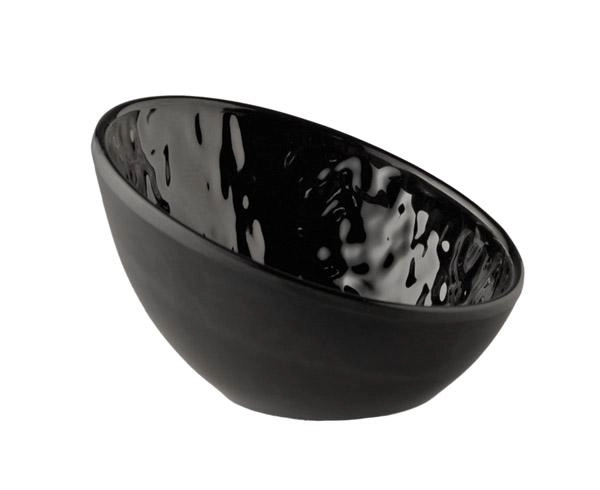 Miska z melaminy Ø100 mm, 0,07 l, czarna | APS, Tao