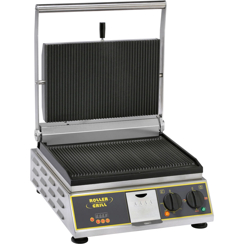 Grill kontaktowy Panini z timerem 3.4 kW, 230 V, 400×475×310 mm | ROLLER GRILL, 777224