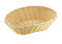 Koszyk owalny z polipropylenu 230x150x60 mm, beżowy | APS, Basic