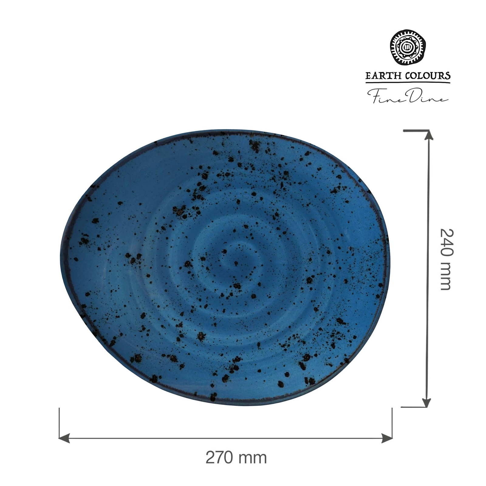 Talerz prezentacyjny, 270×240 mm, niebieski | FINE DINE, Iris