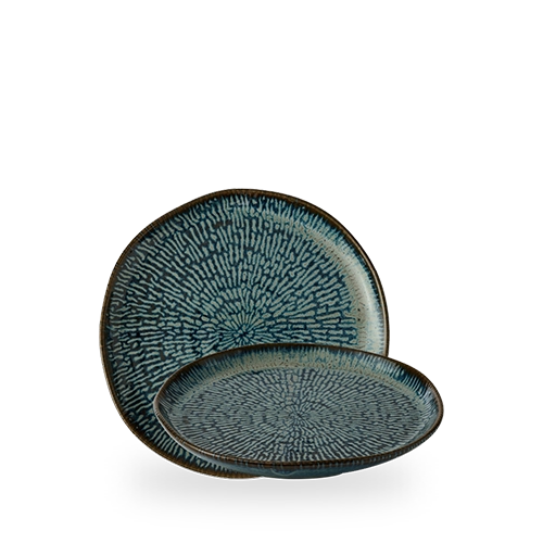 Talerz naturalny, Ø220 mm | CHURCHILL, Cascade Sapphire Blue