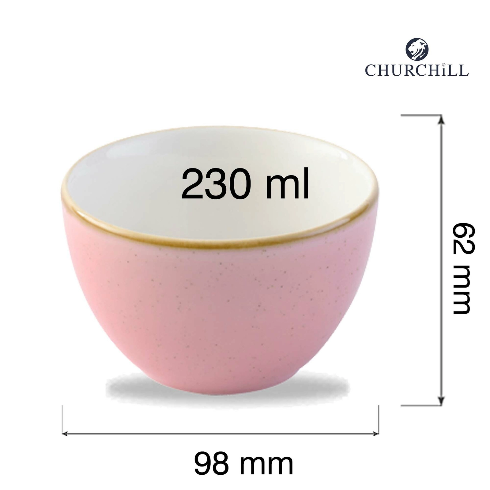 Miska/cukiernica Ø98 mm, 230 ml, różowa | CHURCHILL, Stonecast Petal Pink