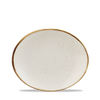 Talerz owalny coupe, 190×160 mm | CHURCHILL, Stonecast Barley White