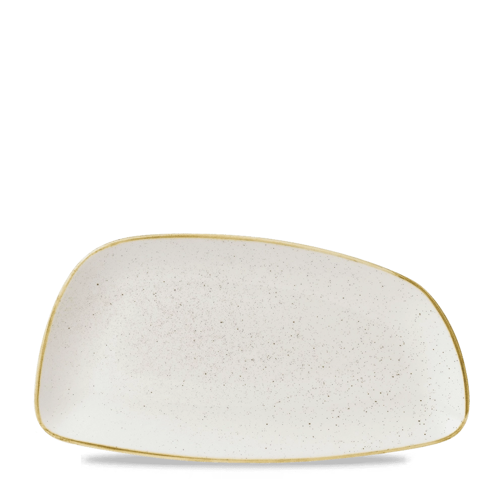 Talerz Geo szefa kuchni, 350×190 mm | CHURCHILL, Stonecast Barley White