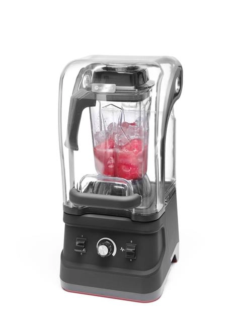 Blender barmański z obudową wyciszającą, czarny, 2,5 l, 220-240V, 1,68 kW, 250x300x540 mm | HENDI, 230688