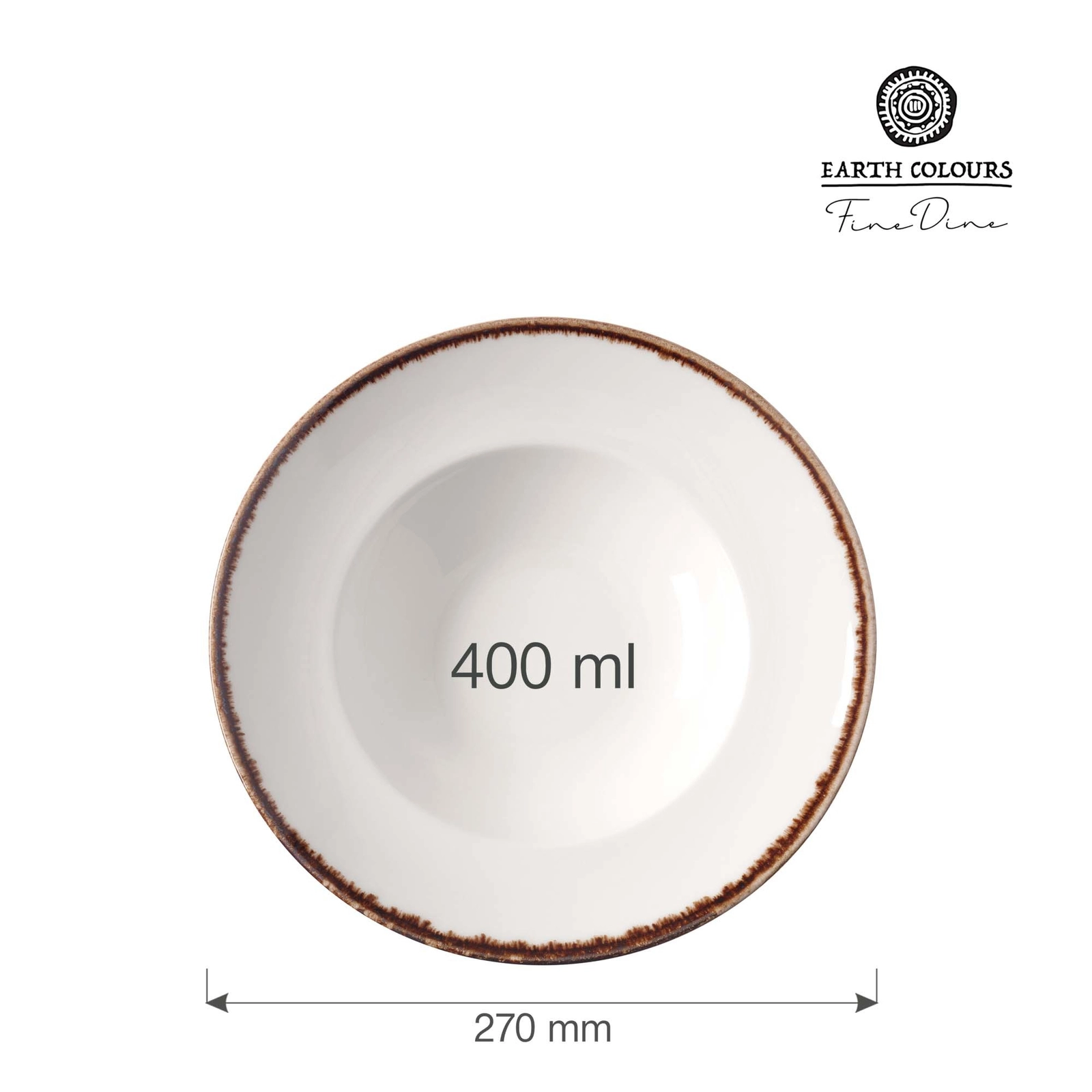Talerz do pasty, Ø270 mm, 400 ml, pomarańczowy | FINE DINE, Vanilla
