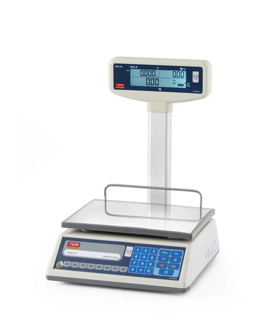 Waga kalkulacyjna LCD z wysięgnikiem i legalizacją, 15 kg, 325x377x394 mm | TEM, EGE