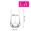 Szklanka wysoka long drink, 460 ml | LAV, Valeria