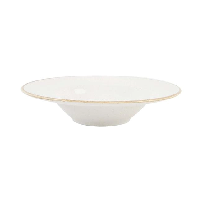 Talerz z porcelany do pasty, kremowy | FINE DINE, Sand