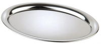 Taca owalna ze stali nierdzewnej do serwowania kawy 290×220 mm, wysokopolerowana | APS, Kaffeehaus