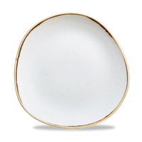 Talerz płytki o organicznym kształcie, Ø264 mm | CHURCHILL, Stonecast Barley White