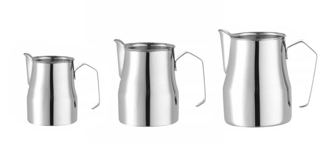 Dzbanek do spieniania mleka, ze stali nierdzewnej, 0,7 l, ⌀84x130 mm | HENDI, 451014
