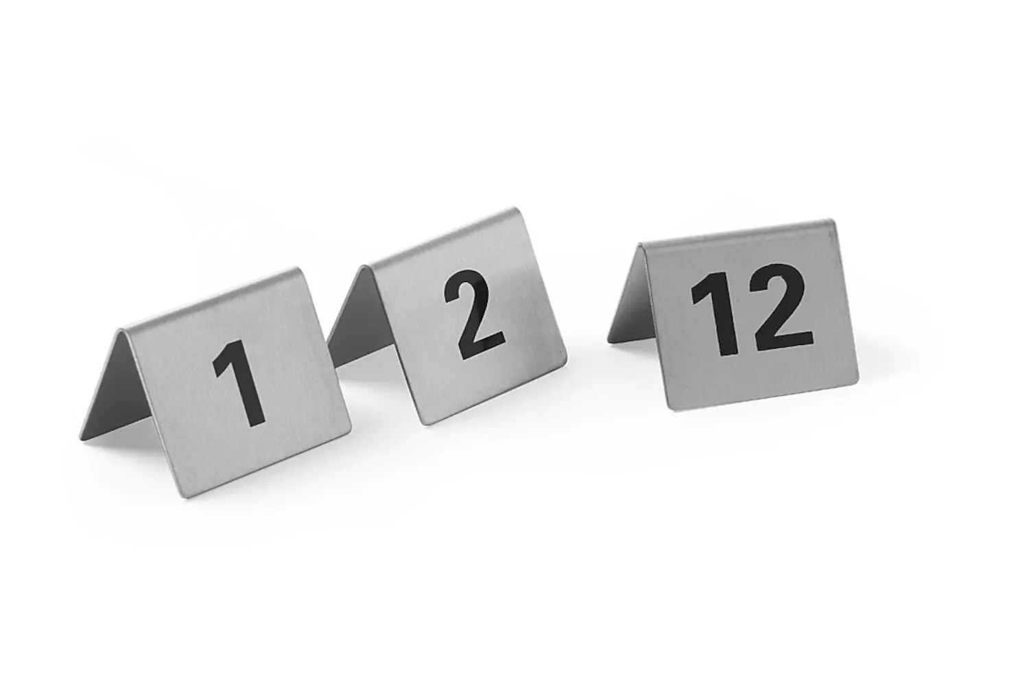 Tabliczki informacyjne z numerami, 50x35x40 mm, numery 1-12 | HENDI, 663844