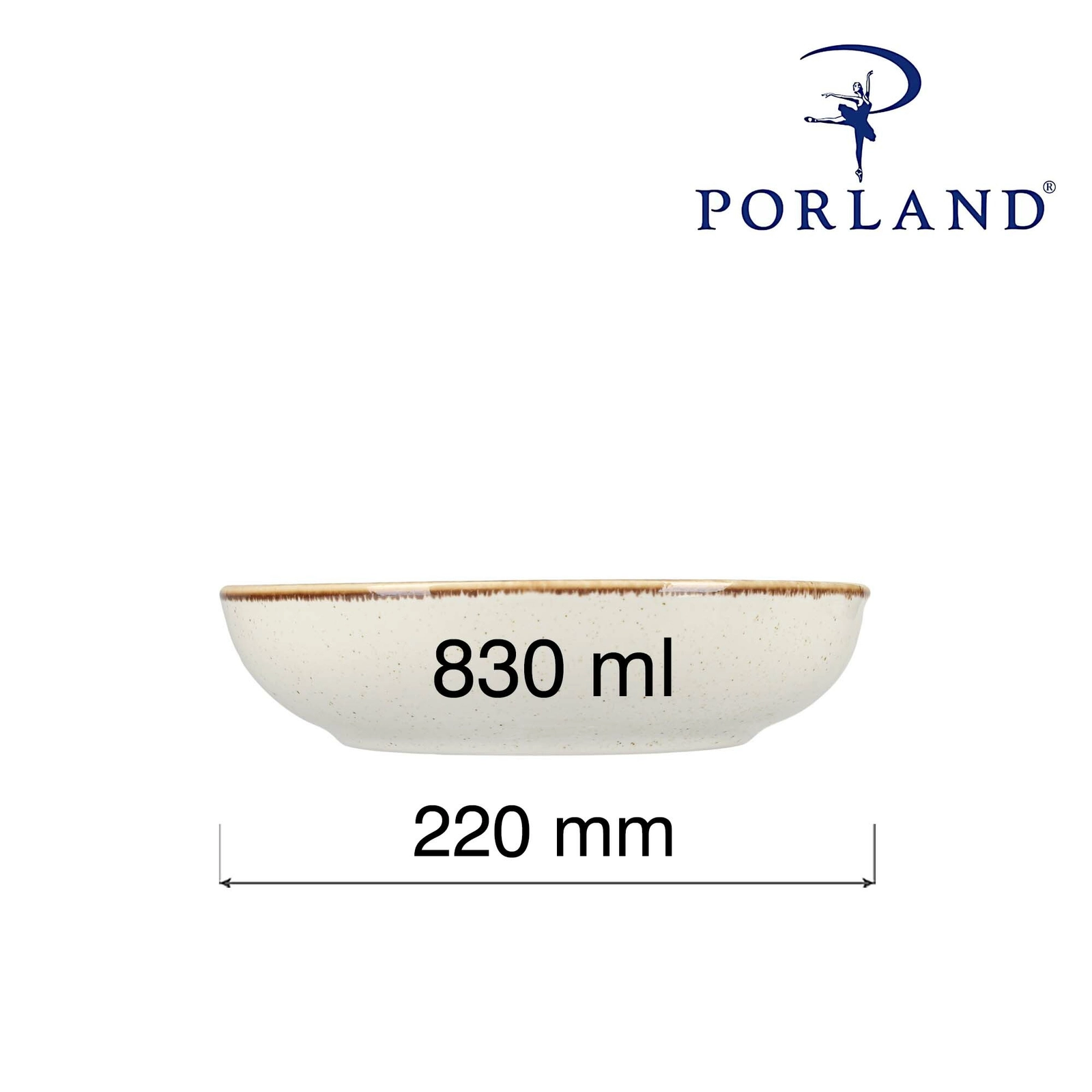 Miska płytka, Ø220 mm, beżowa | PORLAND, Seasons Sand