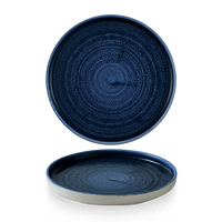 Talerz z wysokim rantem Plume Ultramarine, Ø260 mm | CHURCHILL, Stonecast Plume Ultramarine