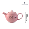 Dzbanek na herbatę, 430 ml, różowy | CHURCHILL, Stonecast Petal Pink