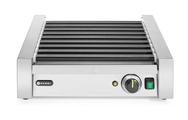 Podgrzewacz rolkowy do parówek jednostrefowy, 9 rolek, 230 V, 0,94 kW, 520x425x175 mm | HENDI, 268605