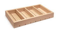 Organizer drewniany na sztućce, 530x325x65 mm | FINE DINE, System Madeira
