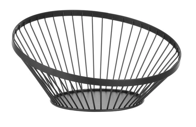 Koszyk na owoce, ⌀280x130 mm, czarny | HENDI, 427088