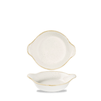 Naczynie okrągłe z uszami, 180×220 mm, 600 ml | CHURCHILL, Stonecast Barley White