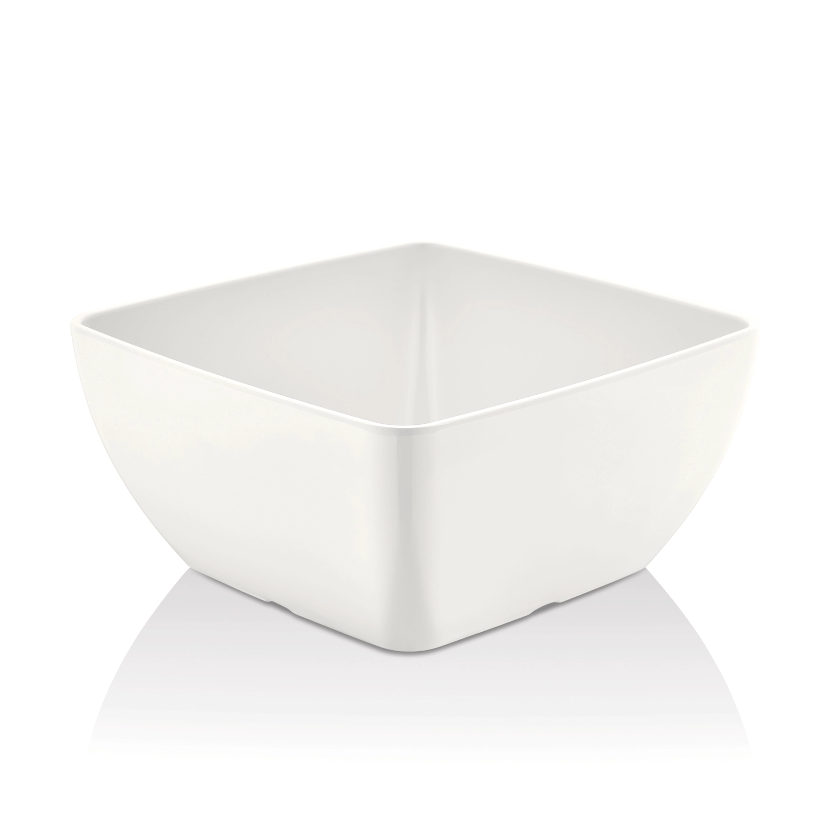 Miska kwadratowa z melaminy do ekspozytora 171554, biała, 190×190×90 mm | FINE DINE, Melamina