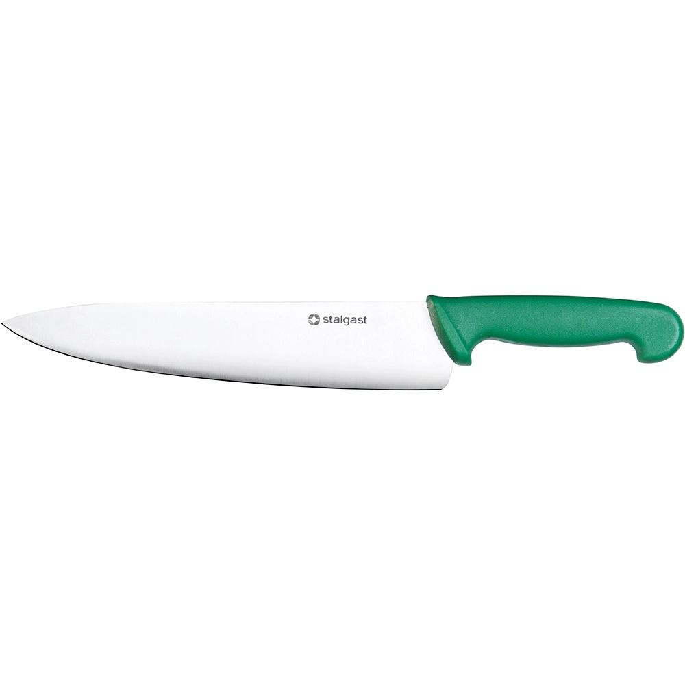 Nóż kuchenny HACCP, zielony, 250 mm | STALGAST, 281252