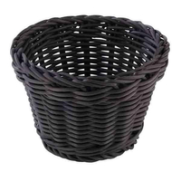 Koszyk okrągły z polipropylenu Ø130 mm, czarny | APS, Profi Line