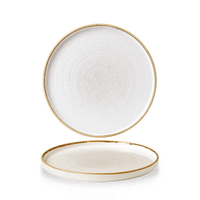Talerz płytki z rantem, Ø210 mm | CHURCHILL, Stonecast Barley White