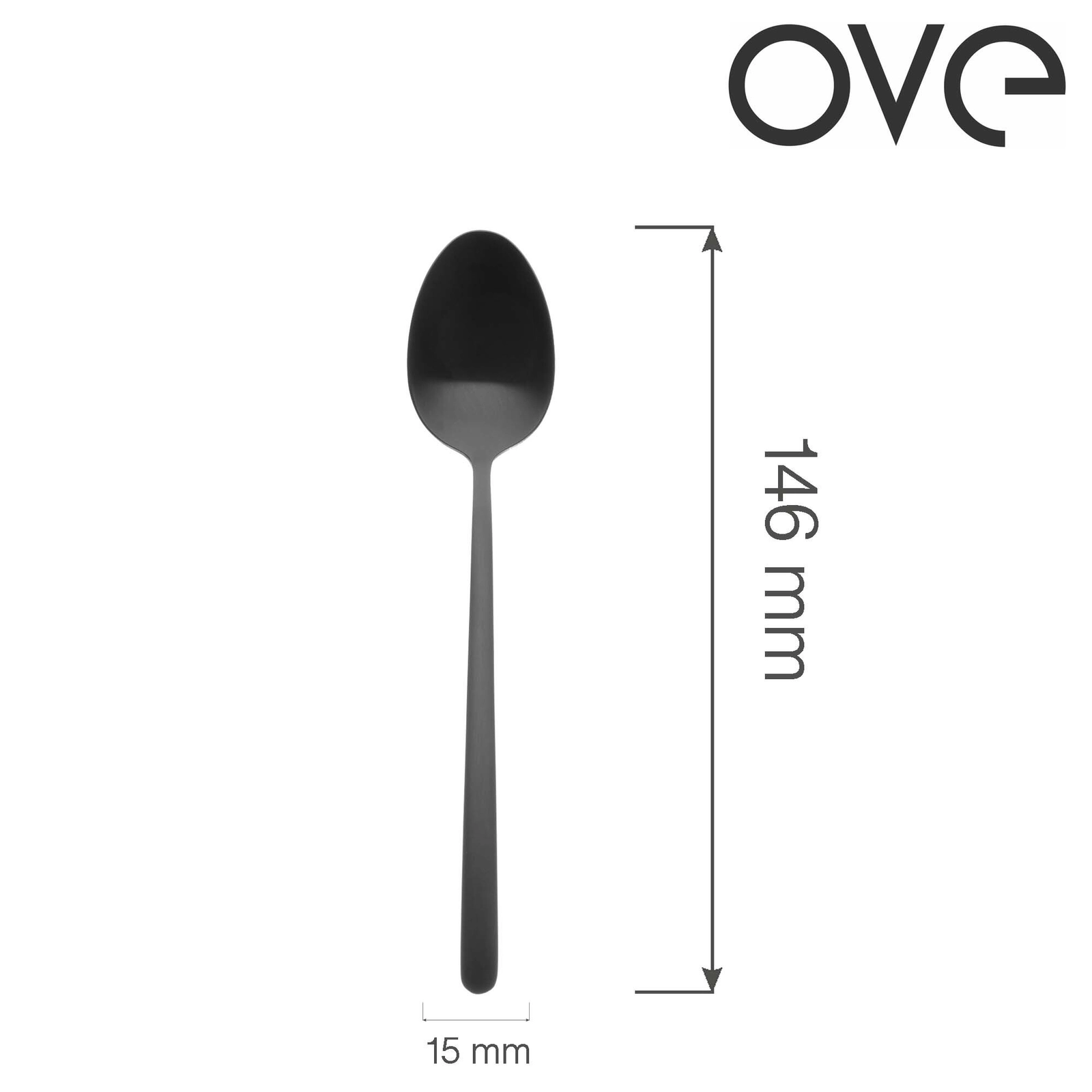 Łyżeczka do herbaty, 146 mm | OVE, Amarone Black