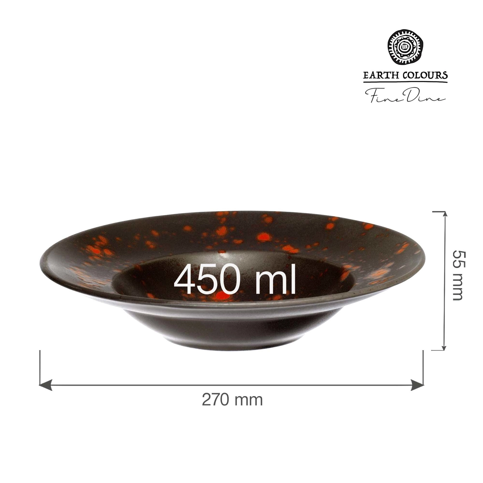Talerz do pasty, Ø280 mm, czarny | FINE DINE, Bloom