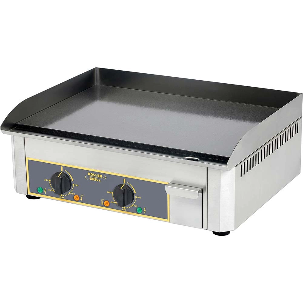 Płyta grillowa elektryczna, gładka, 2 strefy, 6 kW, 400 V, 620x450x190 mm | ROLLER GRILL, 777171