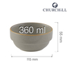 Miska sztaplowana, Ø115x55 mm, 360 ml | CHURCHILL, Stonecast Peppercorn Grey