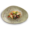 Talerz o organicznym kształcie, 350x210 mm, zielony | FINE DINE, Olive
