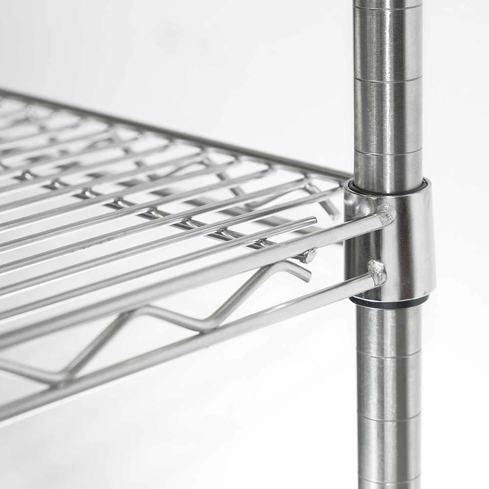 Regał magazynowy chromowany 4-półkowy 610x455x1800 mm | STALGAST, 680062