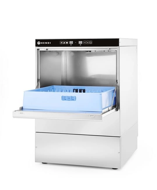 Zmywarka do naczyń 500x500 mm, sterowana elektronicznie, 400 V, 6,6 kW, 576x645x837 mm | HENDI, 231753