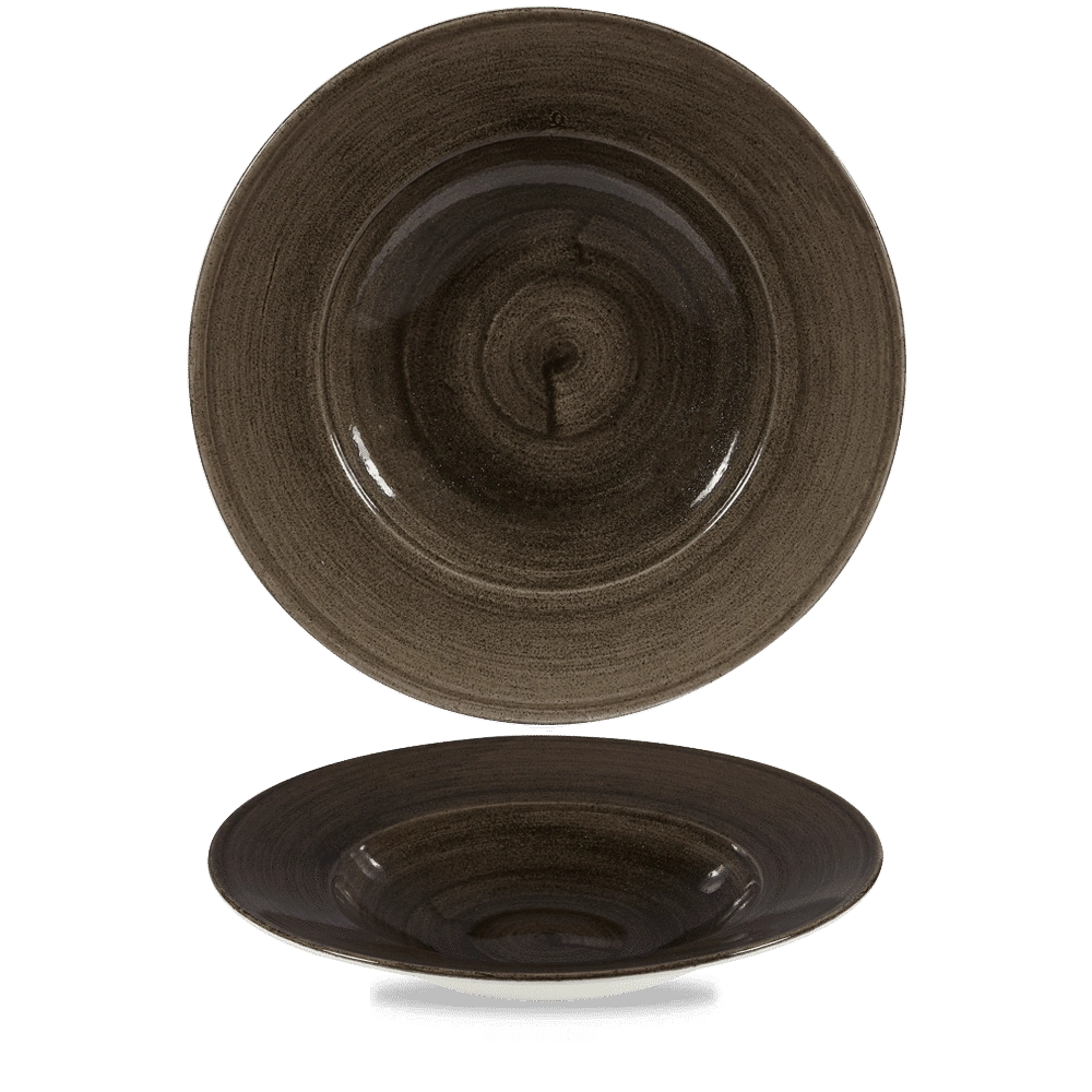 Talerz do pasty, Ø280 mm | CHURCHILL, Stonecast Patina Iron Black