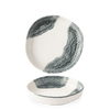 Talerz organiczny z wysokim rantem, Ø230 mm, kremowy | CHURCHILL, Tide Black