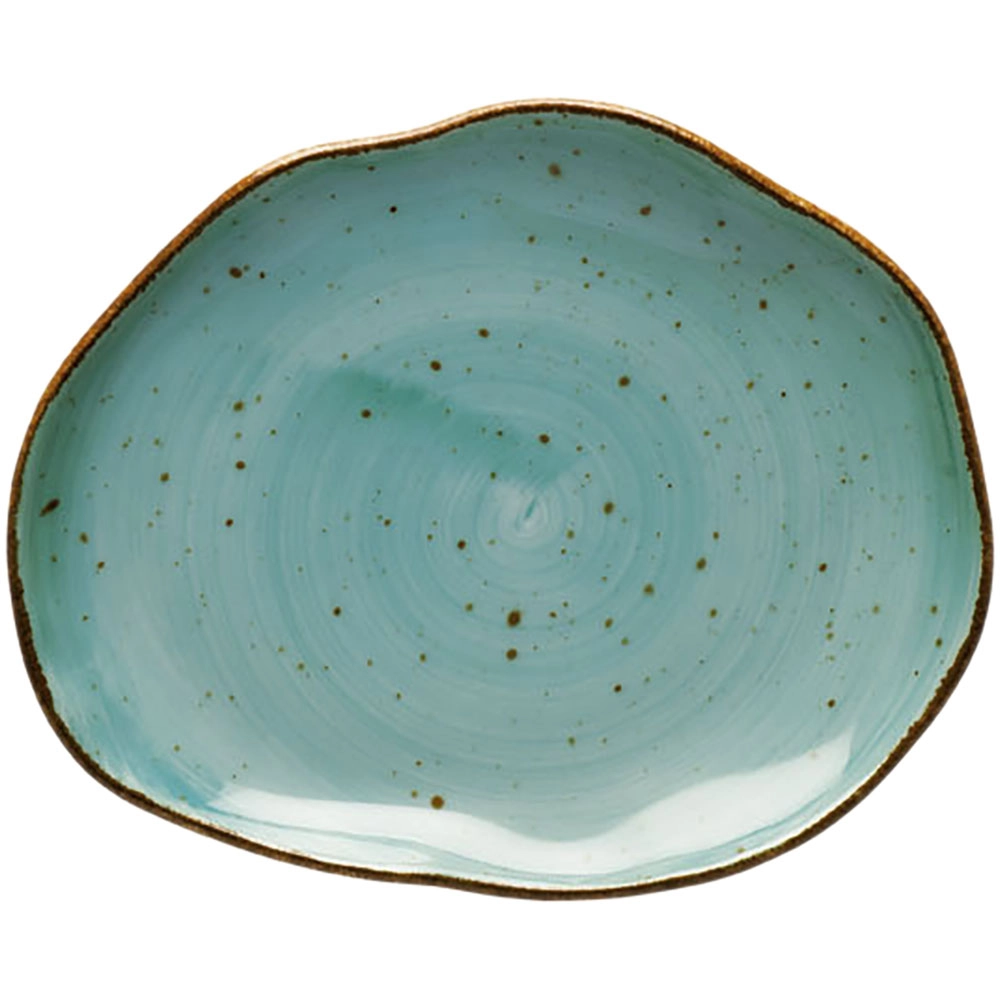 Spodek z porcelany Ø125 mm, kolor morski | LUBIANA, Stone Age