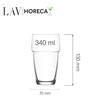 Szklanka wysoka, 340 ml | LAV, Valetta