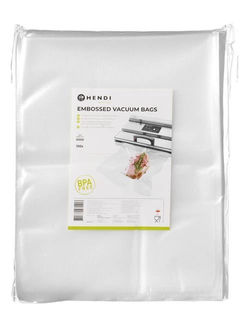 Worki moletowane do gotowania sous vide, 100 szt., 300x400 mm | HENDI, 971413