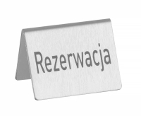 Tabliczka informacyjna „Rezerwacja”, zestaw 4 szt., 50x42 mm | HENDI, 663714