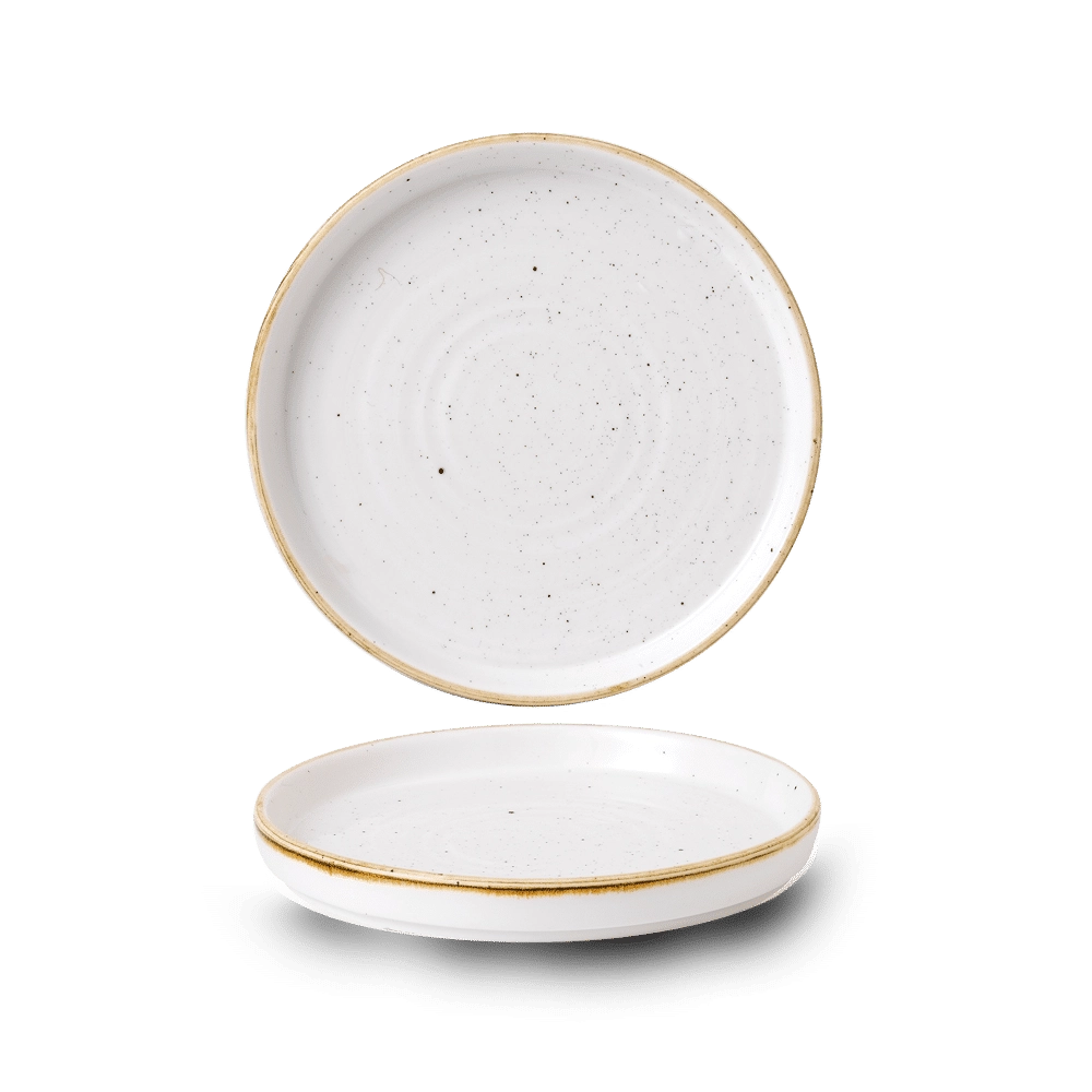 Talerz z wysokim rantem, Ø160 mm | CHURCHILL, Stonecast Barley White