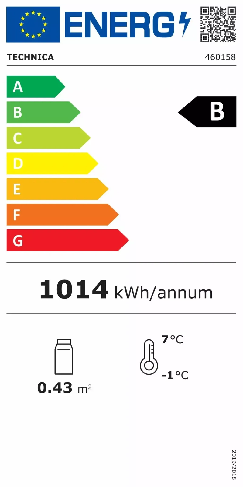 Witryna chłodnicza nastawna biała z oświetleniem LED, 58 l, 428x386x810 mm | TECHNICA, Cold Line