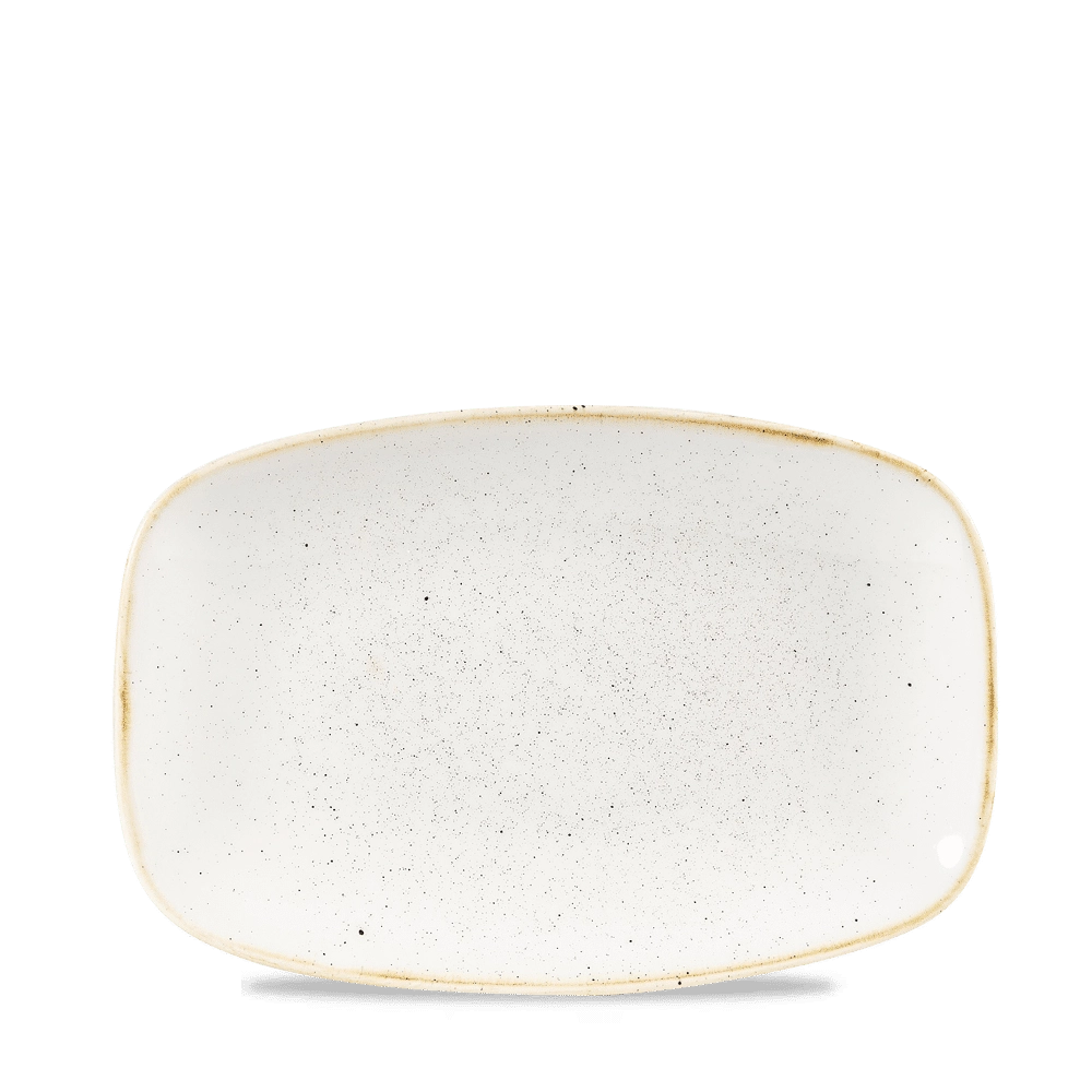 Talerz podłużny szefa kuchni, 240×160 mm | CHURCHILL, Stonecast Barley White