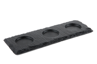 Taca serwingowa z kamienia łupkowego z 3 otworami 280x100 mm | APS, 00987