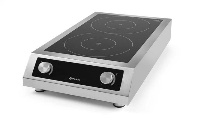 Kuchenka indukcyjna podwójna, 7 kW, 400 V, 405×700×145 mm | HENDI, Profi Line