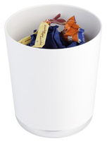 Pojemnik okrągły 1,3 l na sztućce z tworzywa sztucznego, biały | APS, Base Chrom