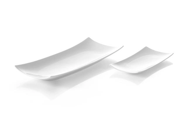 Taca prostokątna Bark 352x146 mm z porcelany | HENDI, 785553